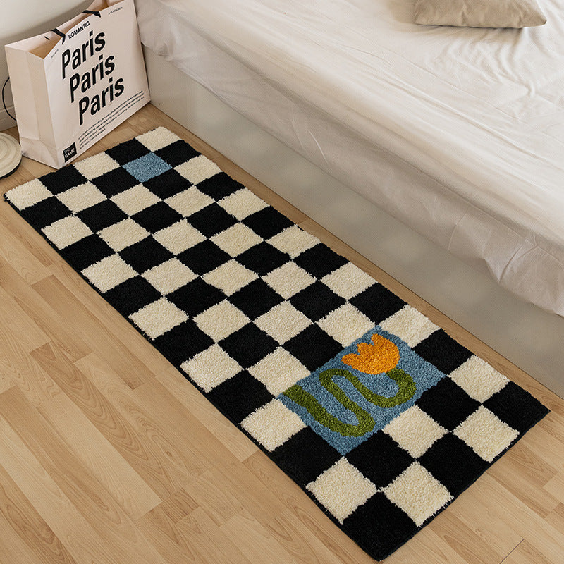 Vintage Checkerboard Rug