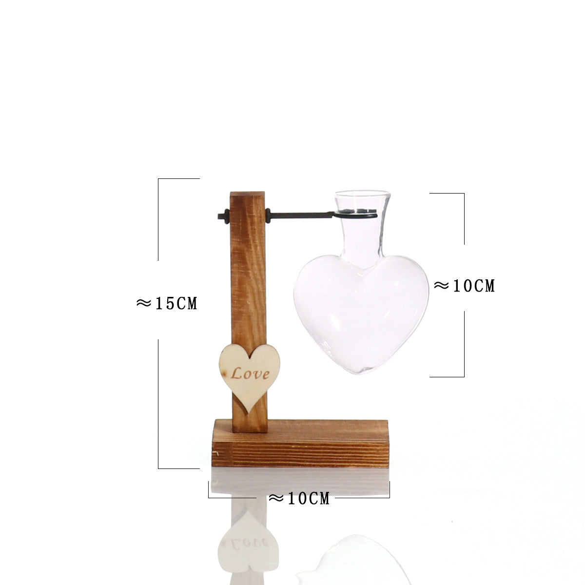 Heart Glass Terrarium Vase