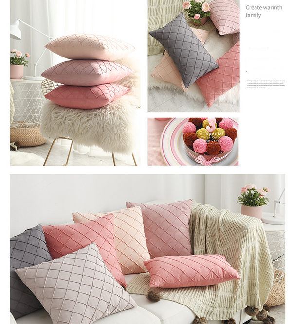 Plush Flannel Cushion Cover