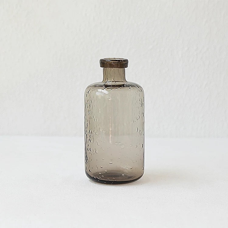Grey Bubble Glass Vase - Grey / 1