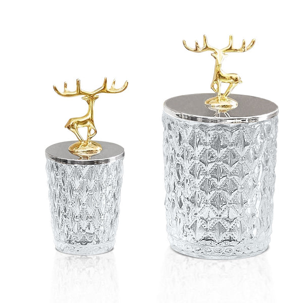 Gold-Lid Glass Storage Jar