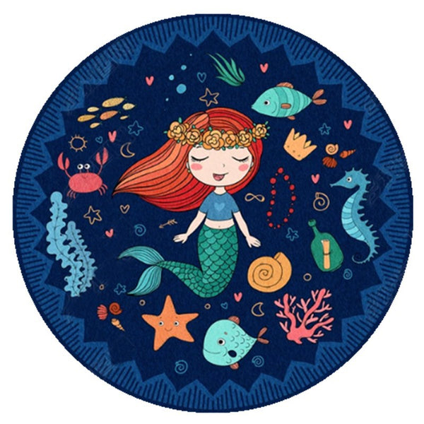 Round Washable Rug, 80 cm