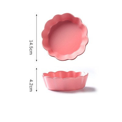 Nordic Ceramic Fruit Bowl - Lace pink