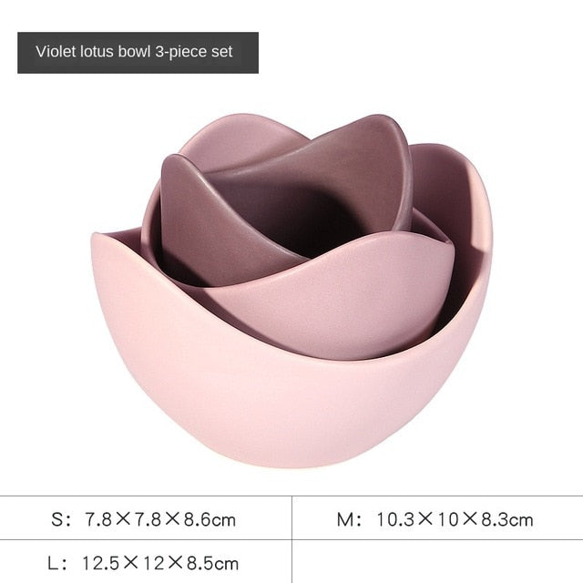 Ceramic Lotus Decorative Bowl
