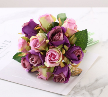 Artificial Rose Bunch, 12 Stems
