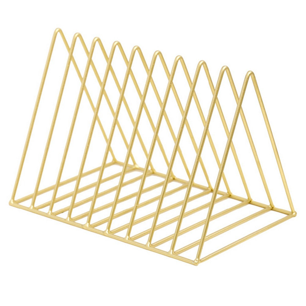 Iron Magazine and Book Rack - Gold