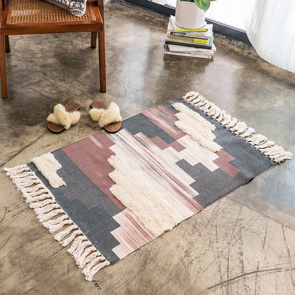 Tufted Cotton Tassel Rug