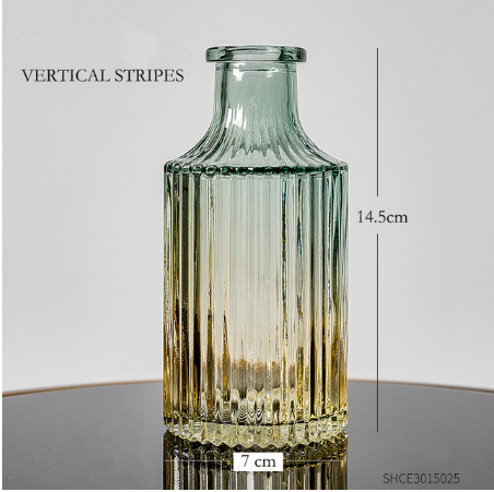 Patterned Coloured Glass Vase