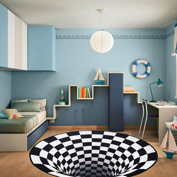3D Illusion Round Rug