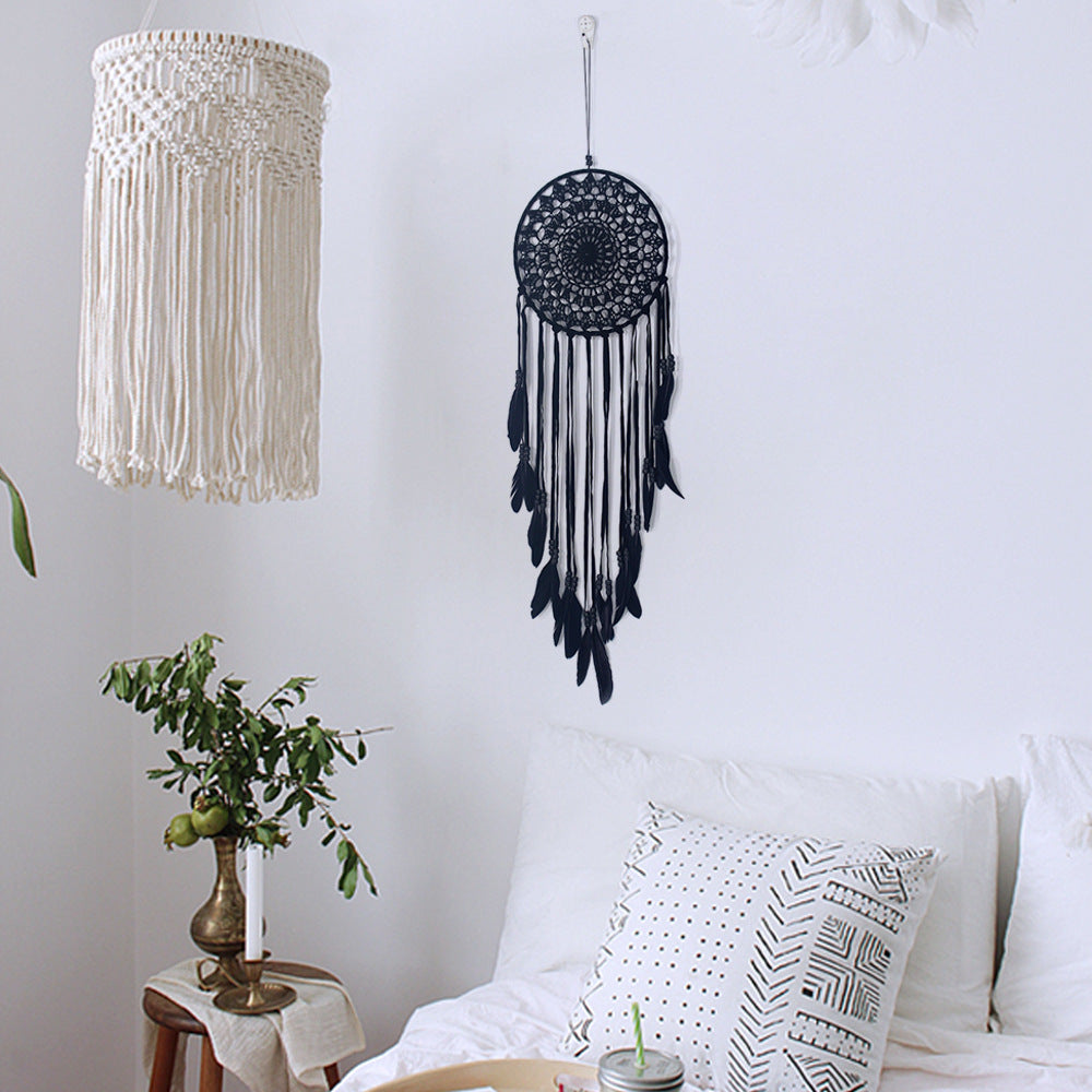 Feather Dream Catcher - Black