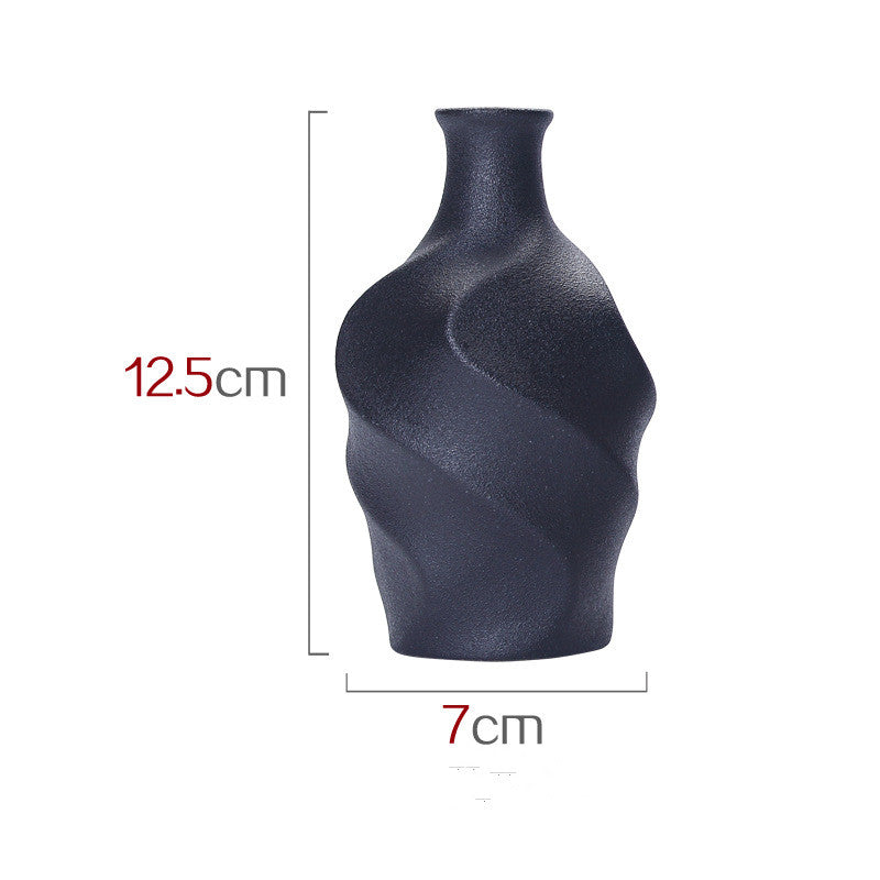 Rustic Ceramic Vase - Brown