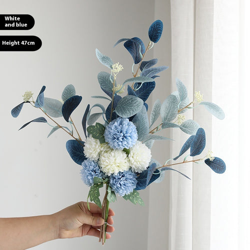 Artificial Eucalyptus and Chrysanthemum Bouquet