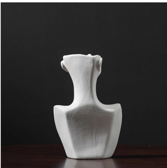 White Face Ceramic Vase