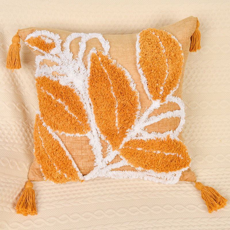 Tufted Leaf Cushion Cover