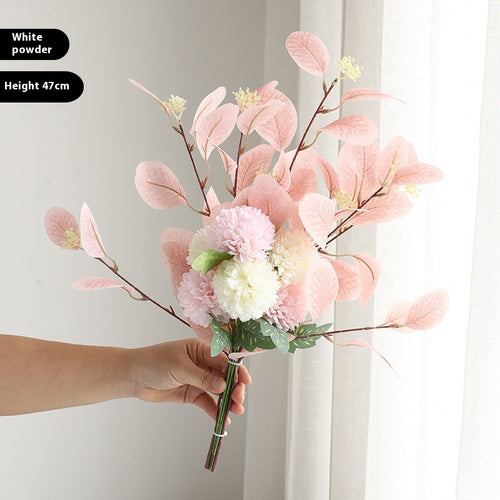 Artificial Eucalyptus and Chrysanthemum Bouquet