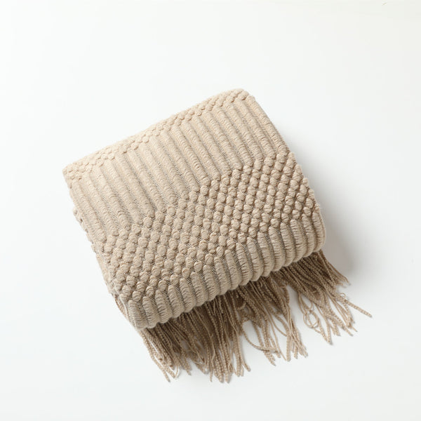 Faux Cashmere Tassel Throw