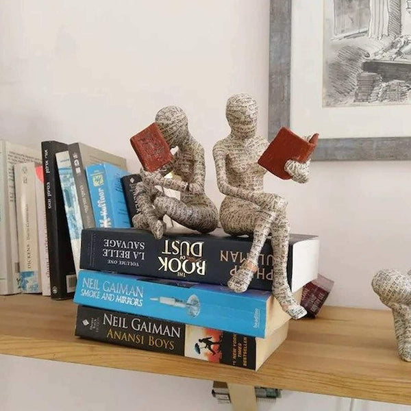 Reading Figure Resin Ornament